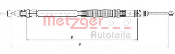 METZGER 104664 Трос, стоянкова гальмівна система