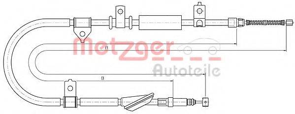 METZGER 105236 Трос, стоянкова гальмівна система