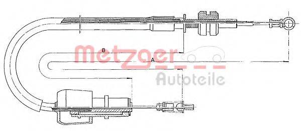 METZGER 111326 Тросик газу