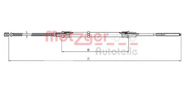 METZGER 107131 Трос, стоянкова гальмівна система