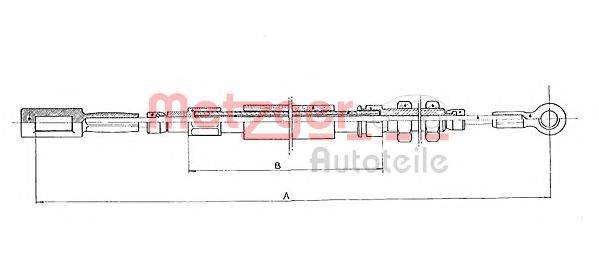 METZGER 11713 Трос, стоянкова гальмівна система