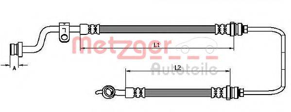 METZGER 4110733 Гальмівний шланг