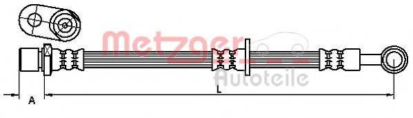 METZGER 4110903 Гальмівний шланг