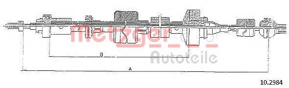 METZGER 102984 Трос, управління зчепленням