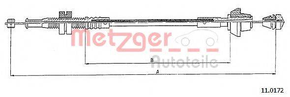 METZGER 110172 Тросик газу