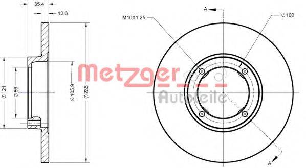 METZGER 6110713 гальмівний диск