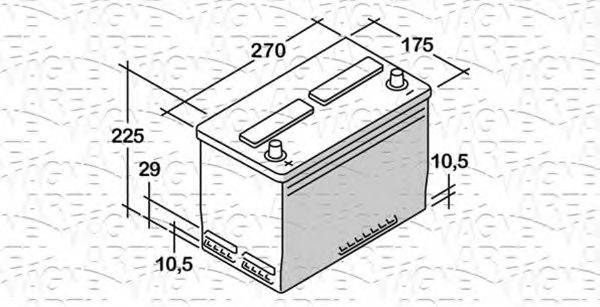 MAGNETI MARELLI 068070054020 Стартерна акумуляторна батарея; Стартерна акумуляторна батарея