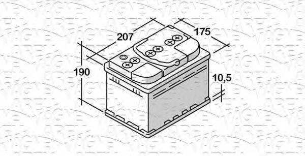 MAGNETI MARELLI 068050051010 Стартерна акумуляторна батарея; Стартерна акумуляторна батарея
