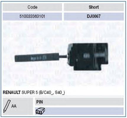 MAGNETI MARELLI 510033363101 Вимикач на колонці кермового керування