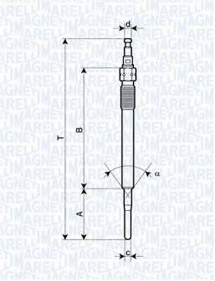 MAGNETI MARELLI 062900051304 Свічка розжарювання