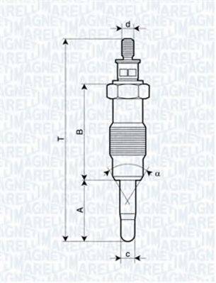 MAGNETI MARELLI 062582804304 Свічка розжарювання