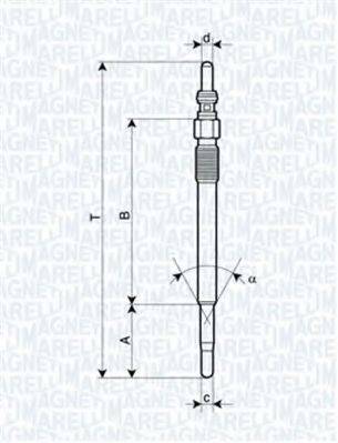 MAGNETI MARELLI 062900029304 Свічка розжарювання