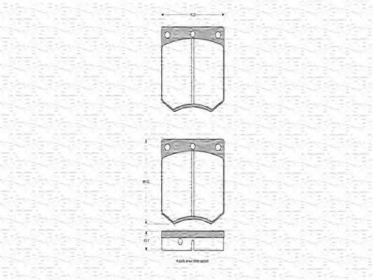 MAGNETI MARELLI 363702160098 Комплект гальмівних колодок, дискове гальмо