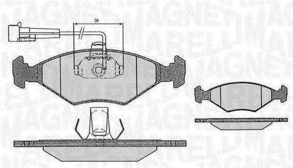 MAGNETI MARELLI 363916060234 Комплект гальмівних колодок, дискове гальмо