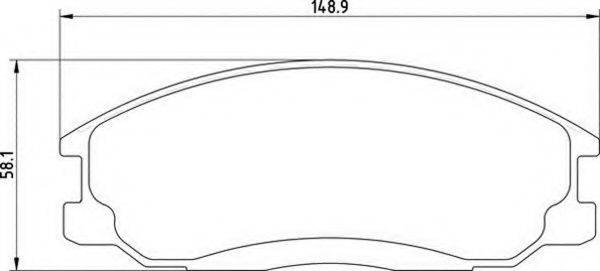 MAGNETI MARELLI 363700201307 Комплект гальмівних колодок, дискове гальмо