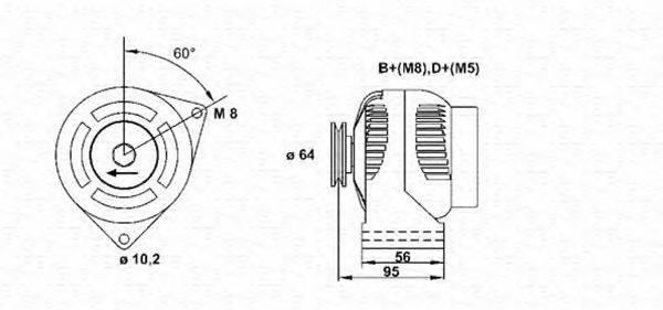 MAGNETI MARELLI 063341770010 Генератор