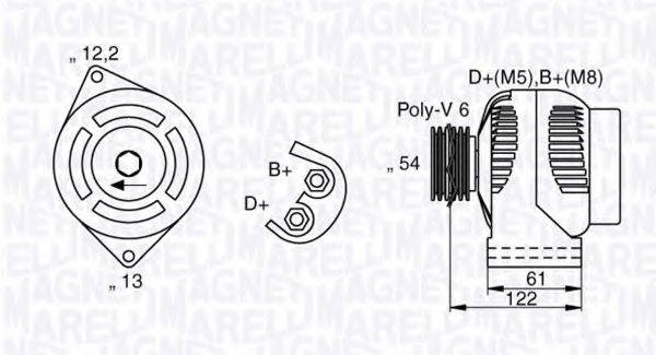 MAGNETI MARELLI 063377018010 Генератор