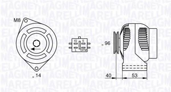 MAGNETI MARELLI 063377427010 Генератор