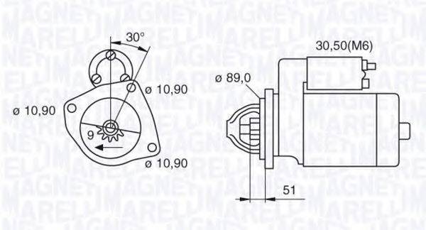 MAGNETI MARELLI 063522310030 Стартер