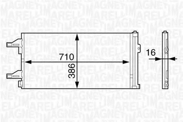 MAGNETI MARELLI 350203622000 Конденсатор, кондиціонер