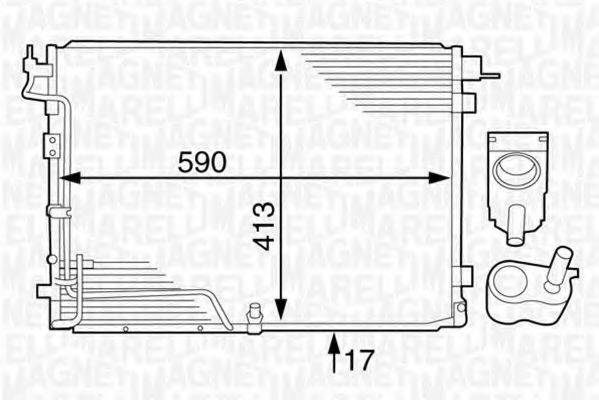 MAGNETI MARELLI 350203626000 Конденсатор, кондиціонер