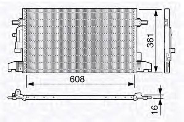 MAGNETI MARELLI 350203641000 Конденсатор, кондиціонер