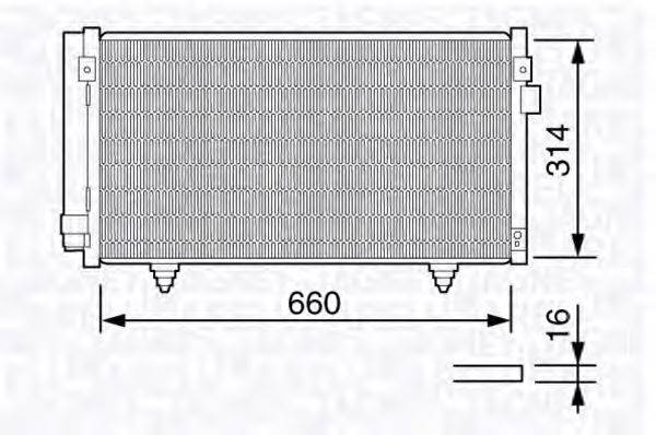 MAGNETI MARELLI 350203657000 Конденсатор, кондиціонер