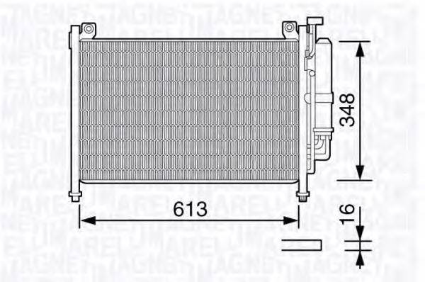 MAGNETI MARELLI 350203666000 Конденсатор, кондиціонер