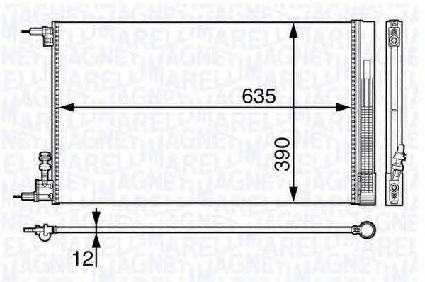 MAGNETI MARELLI 350203713000 Конденсатор, кондиціонер