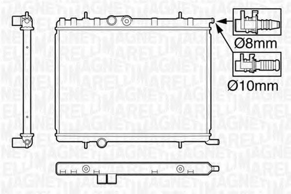 MAGNETI MARELLI 350213120009 Радіатор, охолодження двигуна