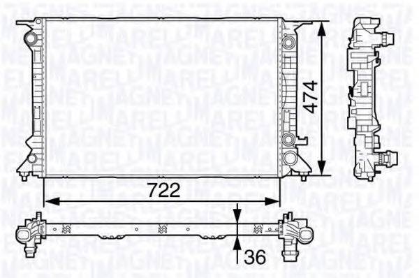 MAGNETI MARELLI 350213138800 Радіатор, охолодження двигуна