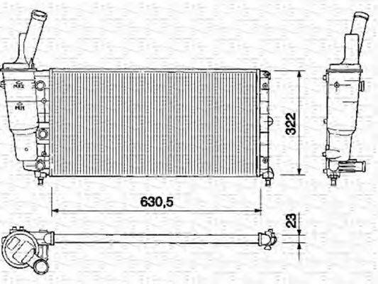 MAGNETI MARELLI 350213161000 Радіатор, охолодження двигуна