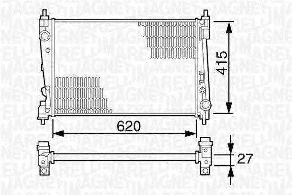 MAGNETI MARELLI 350213386000 Радіатор, охолодження двигуна