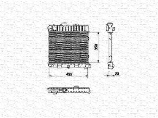 MAGNETI MARELLI 350213438000 Радіатор, охолодження двигуна