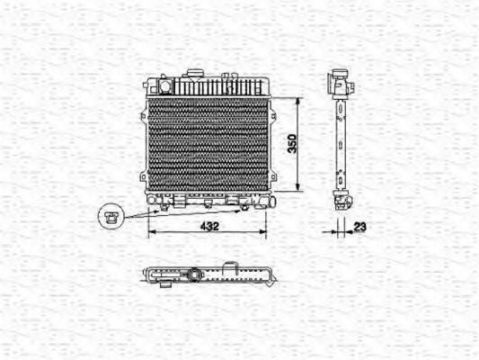 MAGNETI MARELLI 350213441000 Радіатор, охолодження двигуна