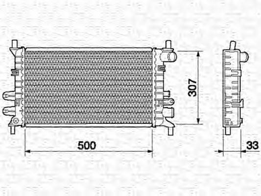 MAGNETI MARELLI 350213498000 Радіатор, охолодження двигуна