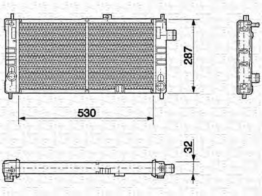 MAGNETI MARELLI 350213581000 Радіатор, охолодження двигуна