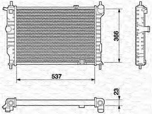 MAGNETI MARELLI 350213585000 Радіатор, охолодження двигуна