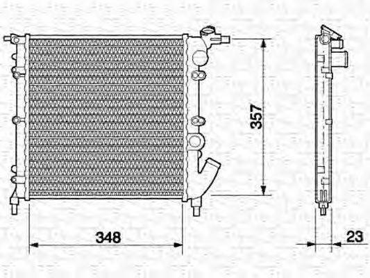 MAGNETI MARELLI 350213620000 Радіатор, охолодження двигуна