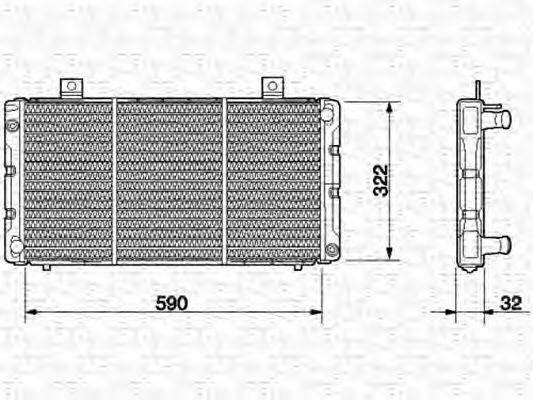 MAGNETI MARELLI 350213629000 Радіатор, охолодження двигуна