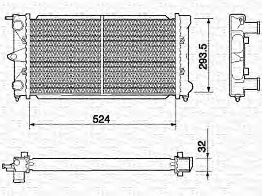 MAGNETI MARELLI 350213645000 Радіатор, охолодження двигуна