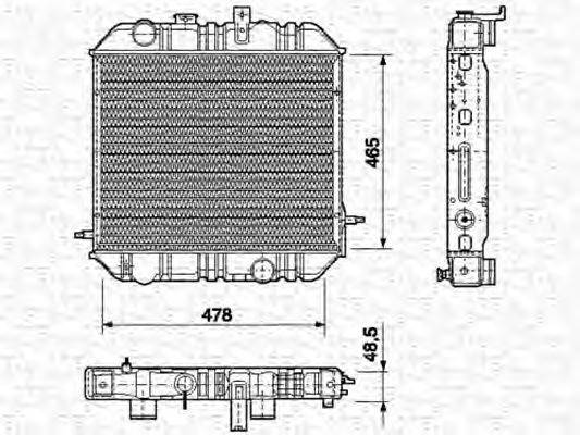 MAGNETI MARELLI 350213677000 Радіатор, охолодження двигуна