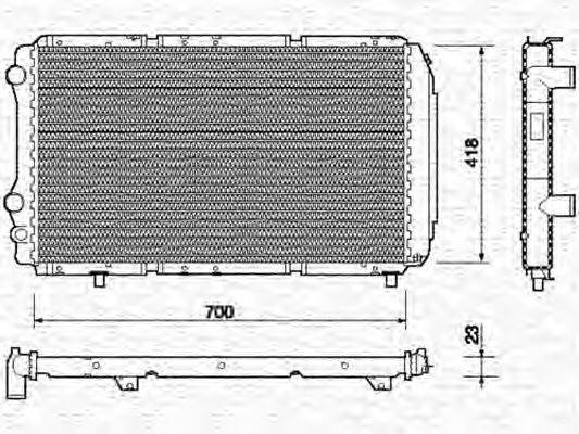 MAGNETI MARELLI 350213706000 Радіатор, охолодження двигуна