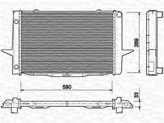 MAGNETI MARELLI 350213732000 Радіатор, охолодження двигуна