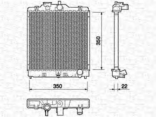 MAGNETI MARELLI 350213749000 Радіатор, охолодження двигуна