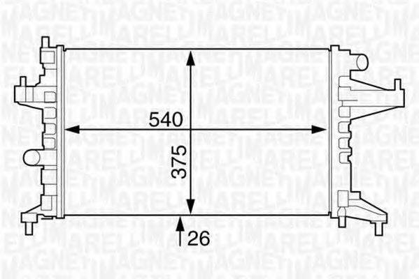 MAGNETI MARELLI 350213830000 Радіатор, охолодження двигуна