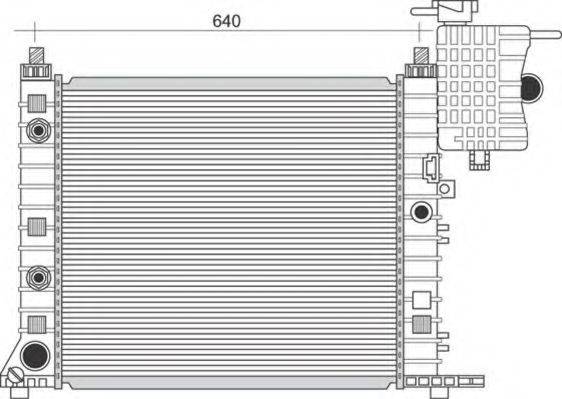 MAGNETI MARELLI 350213944000 Радіатор, охолодження двигуна