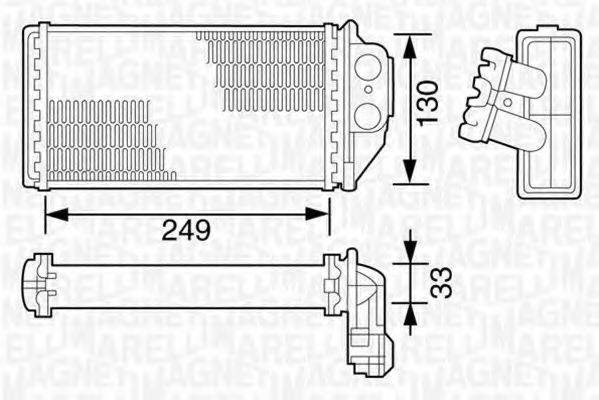 MAGNETI MARELLI 350218163000 Теплообмінник, опалення салону