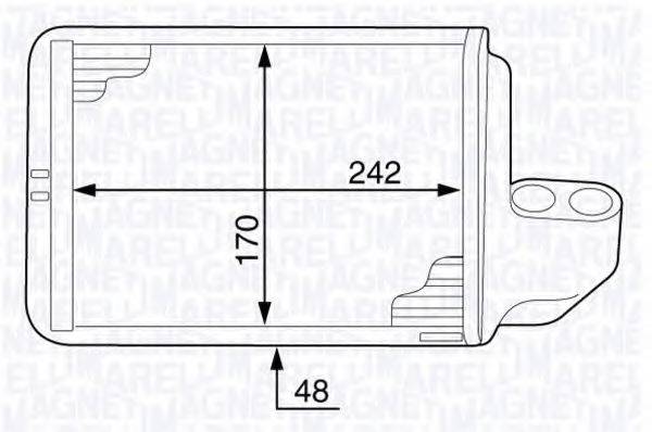 MAGNETI MARELLI 350218347000 Теплообмінник, опалення салону