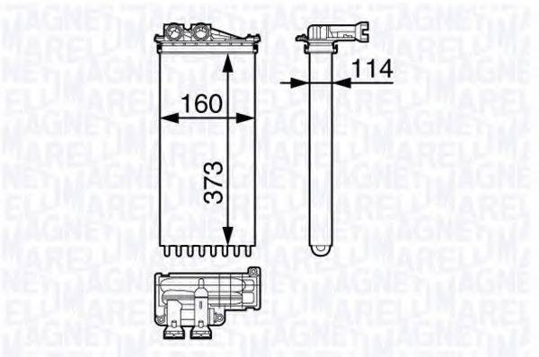 MAGNETI MARELLI 350218351000 Теплообмінник, опалення салону